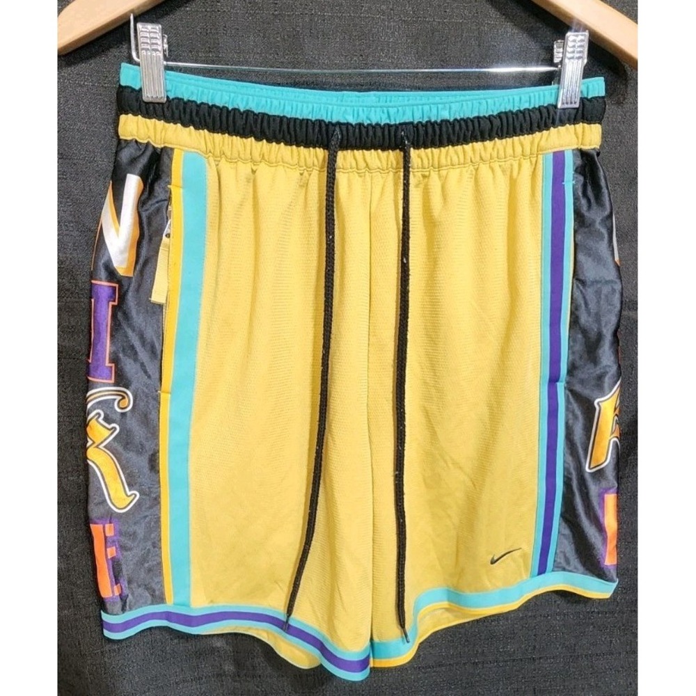 Nike Men MD Gold DNA Basketball Gym Shorts RFID Loose-Fit Drawstring '96 EUC